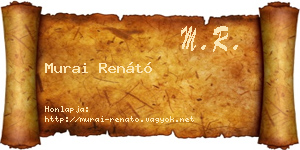 Murai Renátó névjegykártya